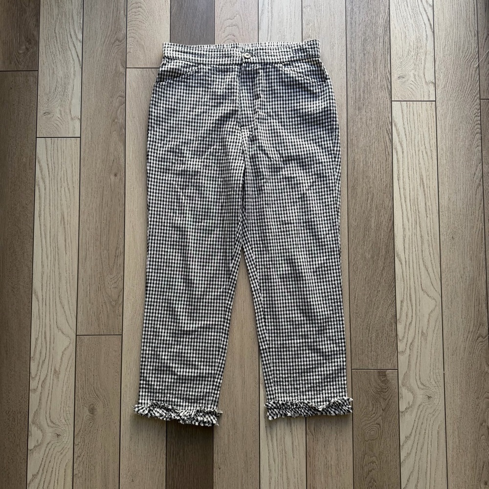 Zara Black and White Gingham Pants